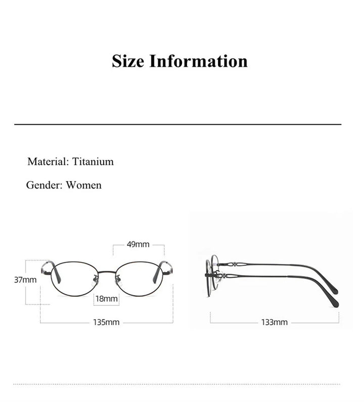 Chashma Ottica Unisex Full Rim Oval Titanium Eyeglasses 391 Full Rim Chashma Ottica