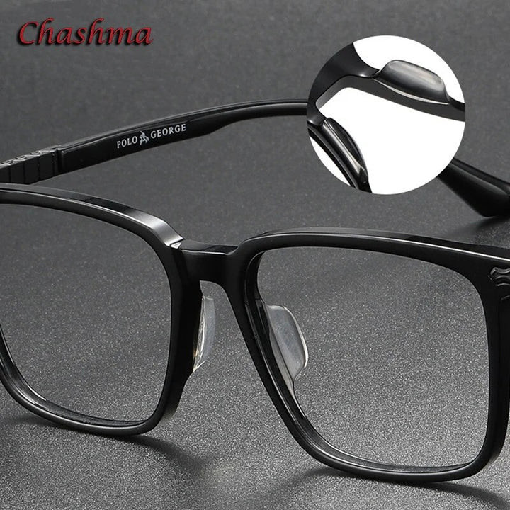 Chashma Ochki Unisex Full Rim Square Acetate Eyeglasses 9630 Full Rim Chashma Ochki