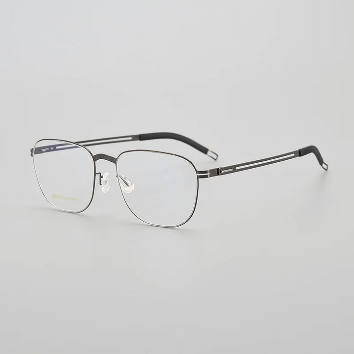 Black Mask Women's Full Rim Square Stainless Steel Eyeglasses Bm6607 Full Rim Black Mask Dark Gray