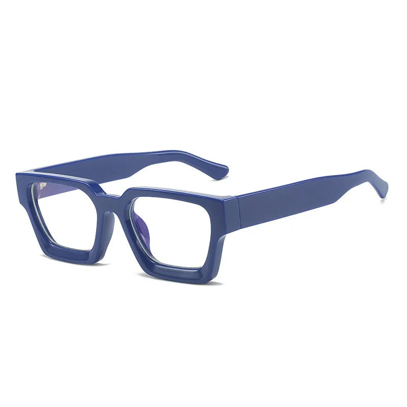 Kocolior Unisex Full Rim Square Acetate Hyperopic Reading Glasses 229402 Reading Glasses Kocolior Blue 0