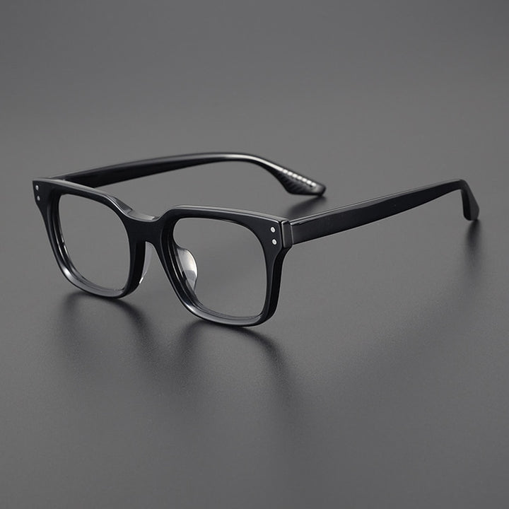 Gatenac Unisex Full Rim Square Acetate Eyeglasses Gxyj1104 Full Rim Gatenac