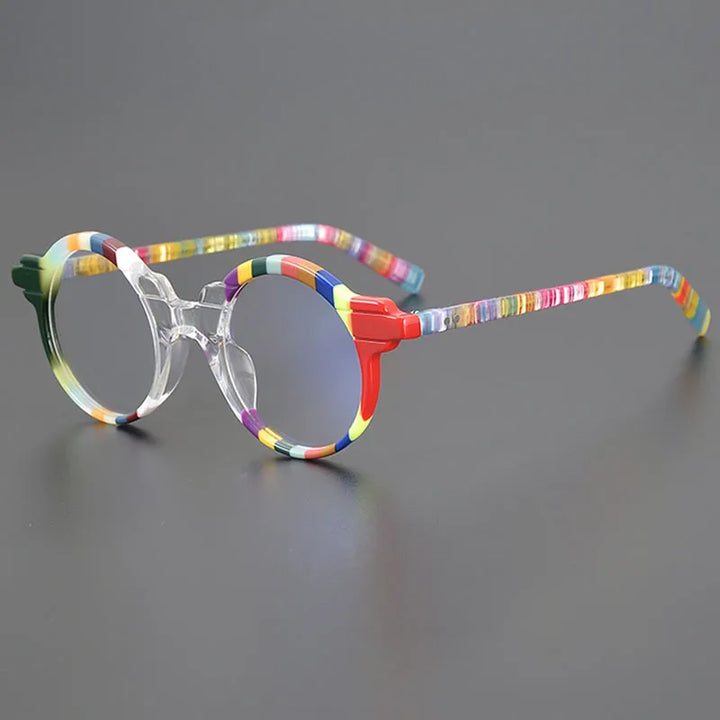 Nobler Unisex Full Rim Small Round Cat Eye Acetate Eyeglasses H021 Full Rim Nobler C1