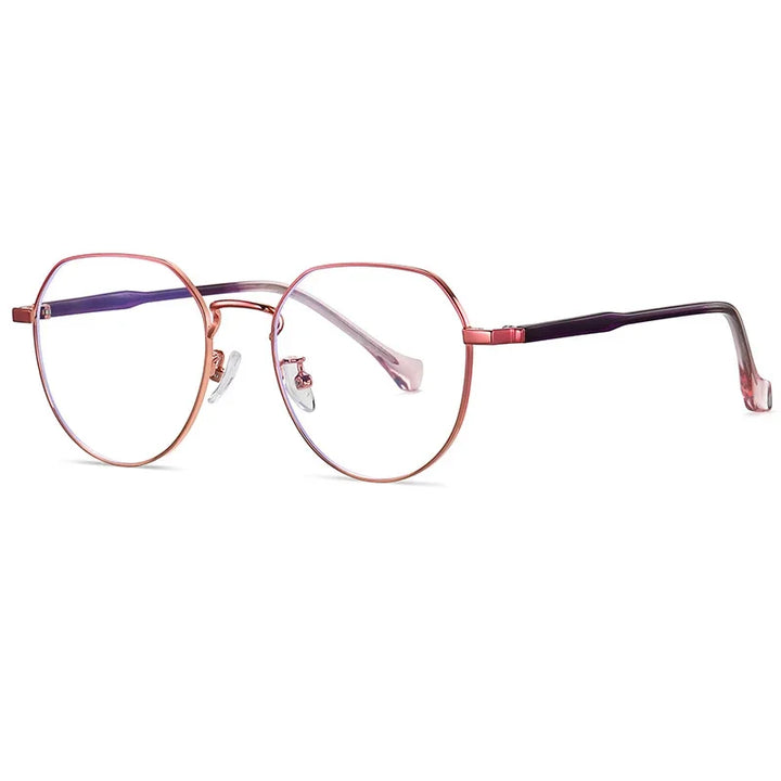 Handoer Unisex Full Rim Flat Top Oval Round Alloy Eyeglasses 79219