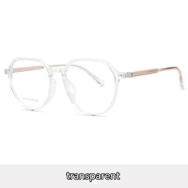 Kocolior Unisex Full Rim Flat Top Oval Tr 90 Hyperopic Reading Glasses 7810 Reading Glasses Kocolior Transparent China 0