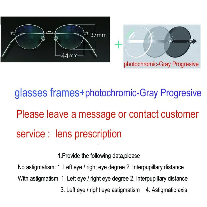 Yujo Unisex Full Rim Oval Round Stainless Steel Eyeglasses Y059 Full Rim Yujo C8 China