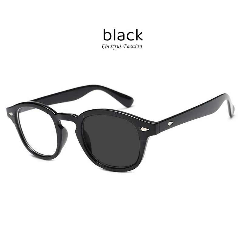 Kocolior Unisex Full Rim Oval Acetate Hyperopic Reading Glasses 3019 Reading Glasses Kocolior Photochromic Black 0