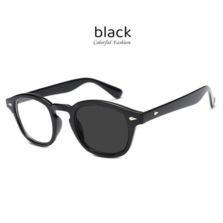 Kocolior Unisex Full Rim Oval Acetate Hyperopic Reading Glasses 3019 Reading Glasses Kocolior Photochromic Black 0