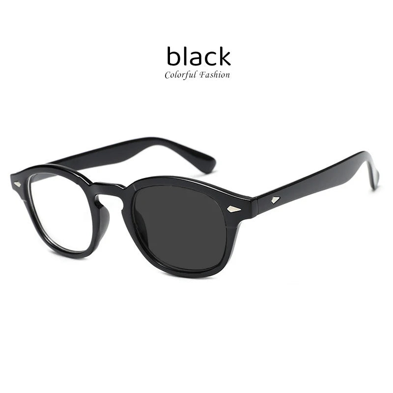 Kocolior Unisex Full Rim Oval Acetate Hyperopic Reading Glasses 3019 Reading Glasses Kocolior Photochromic Black 0 