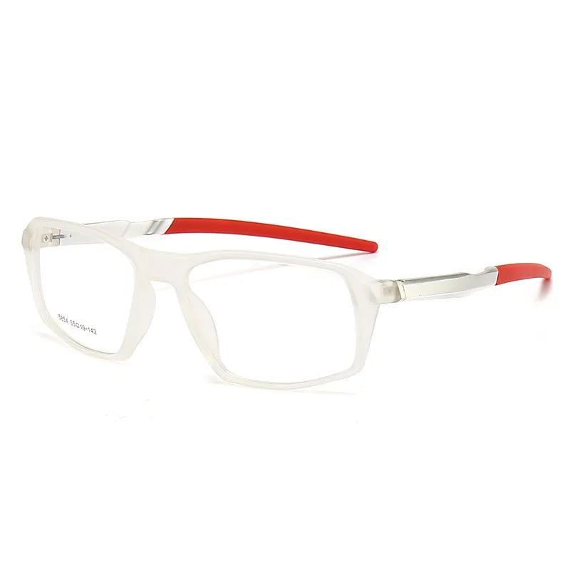 Yimaruili Unisex Full Rim Square Tr 90 Aluminum Sport Eyeglasses 5854
