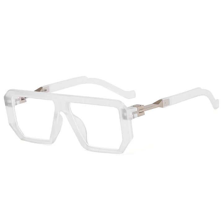 Kocolior Unisex Full Rim Square Brow Line Alloy PC Reading Glasses 8725 Reading Glasses Kocolior Transparent 0