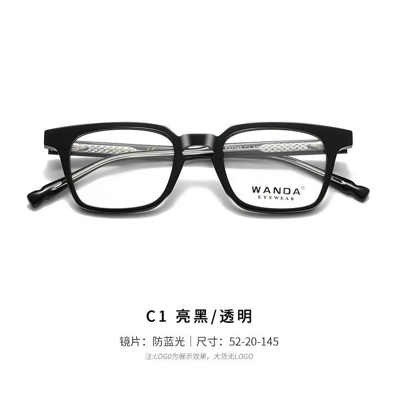 Reven Jate Women's Full Rim Oval Square Tr 90 Alloy Eyeglasses 22249