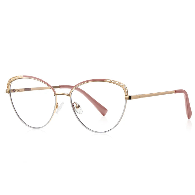 Vicky Unisex Full Rim Tr 90 Stainless Steel Butterfly Reading Glasses 3111 Reading Glasses Vicky