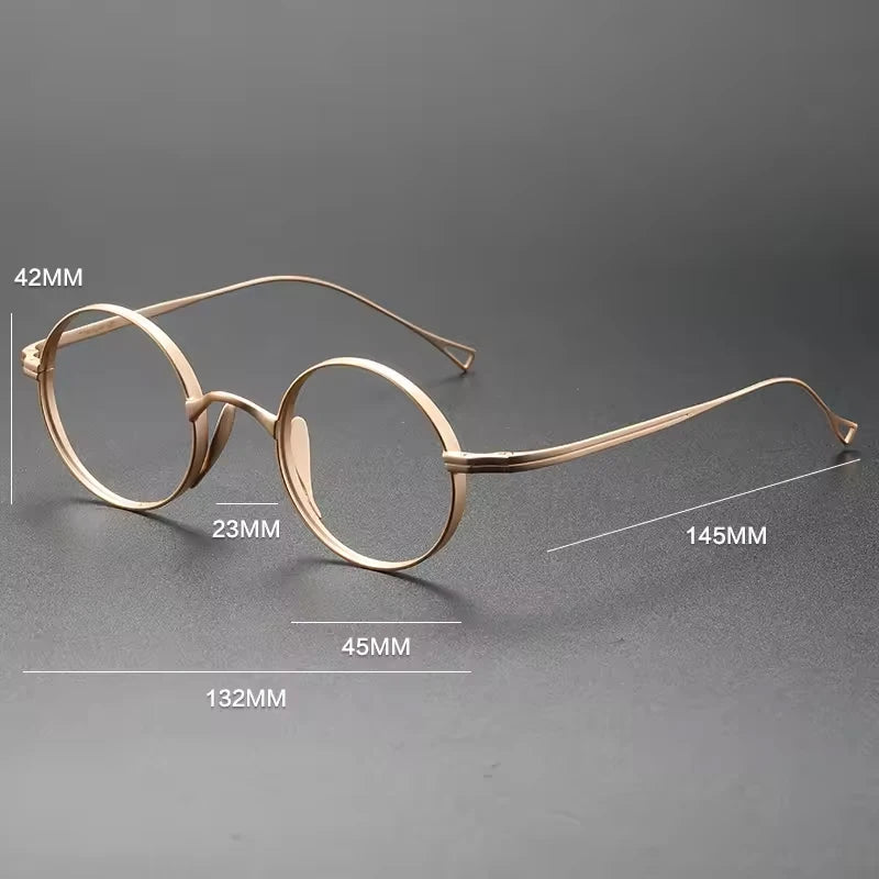 Gatenac Women's Full Rim Round Titanium Reading Glasses Gxyj10518