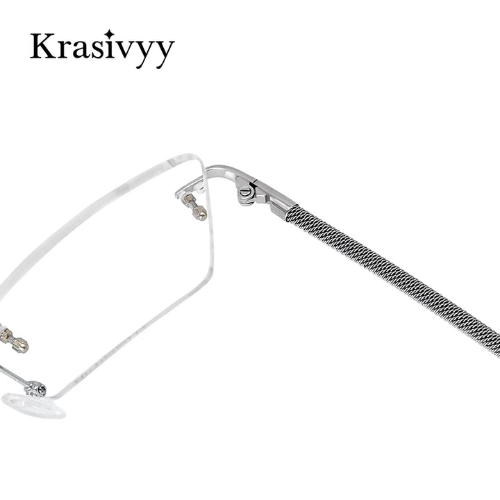 Krasivyy Unisex Rimless Square Titanium Eyeglasses 1657 Rimless Krasivyy