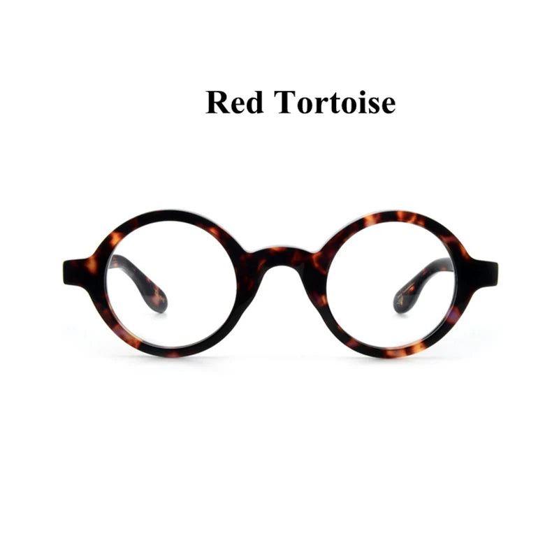 Black Mask Full Rim Round Acetate Optical Eyeglasses 424221 Full Rim Black Mask Red Tortoise