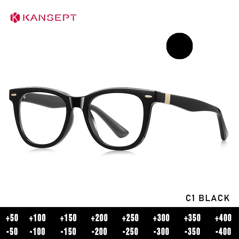 Kansept Unisex Full Rim Square Tr 90 Alloy Reading Glasses 442230