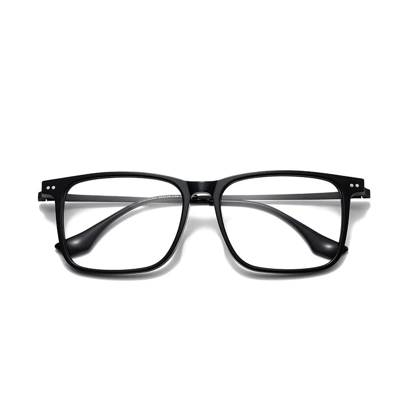 Nobler Unisex Full Rim Square Acetate Titanium Eyeglasses 396102