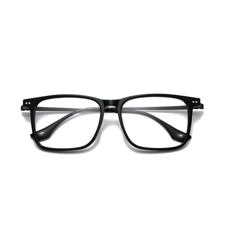 Nobler Unisex Full Rim Square Acetate Titanium Eyeglasses 396102