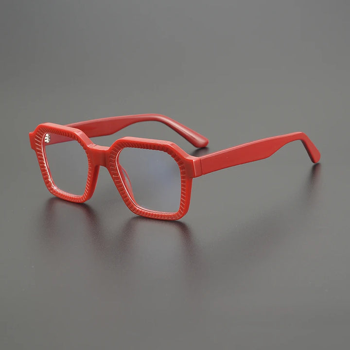 Nobler Unisex Full Rim Flat Top Square Thick Acetate Eyeglasses T067 Full Rim Nobler C5