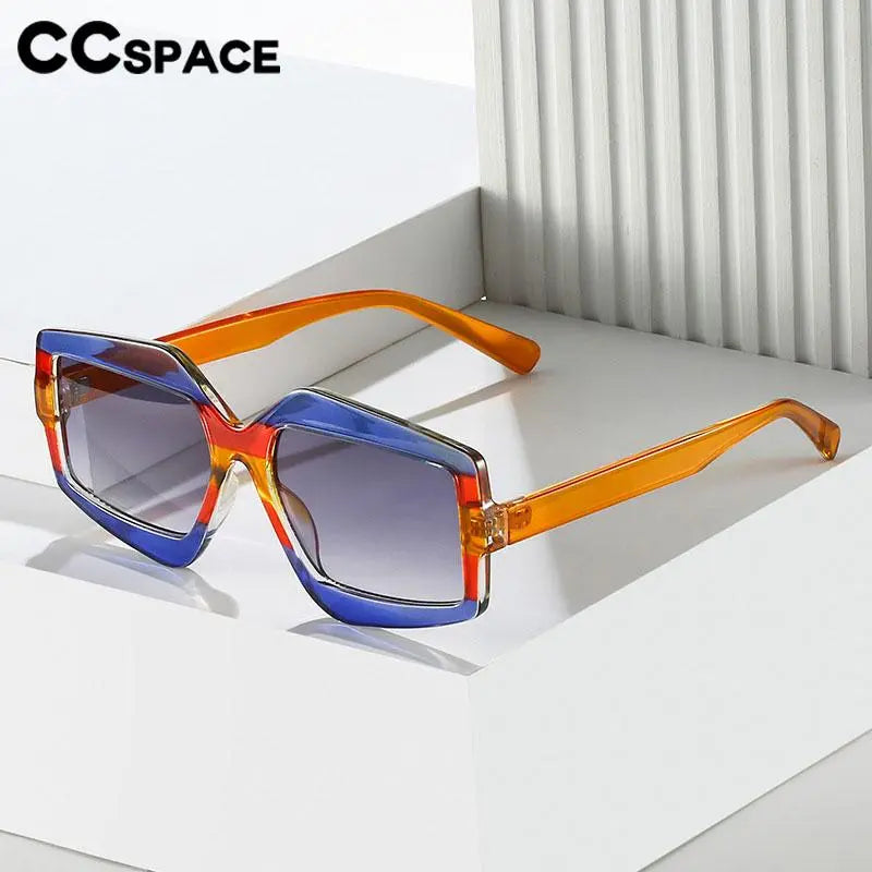 CCspace Unisex Full Rim Square Plastic Eyeglasses Sunglasses 56825 Full Rim CCspace