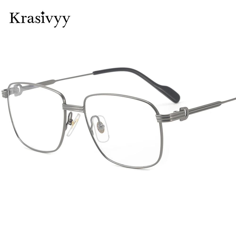 Krasivyy Women's Full Rim Polygon Square Titanium Eyeglasses 302940