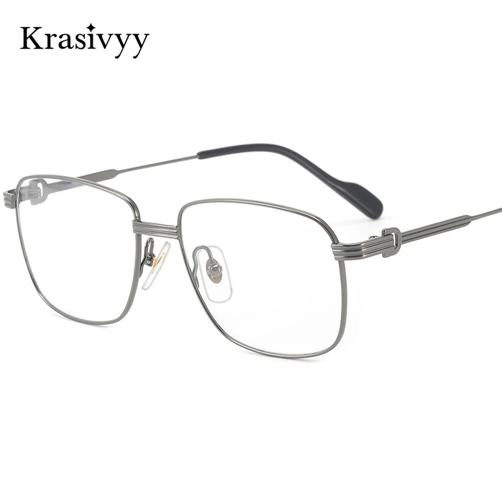 Krasivyy Women's Full Rim Polygon Square Titanium Eyeglasses 302940