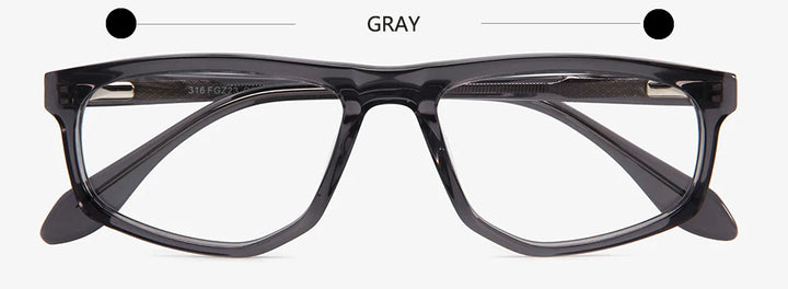 Esnbie Women's Full Rim Rectangle Acetate Eyeglasses 31623 Full Rim Esnbie Gray