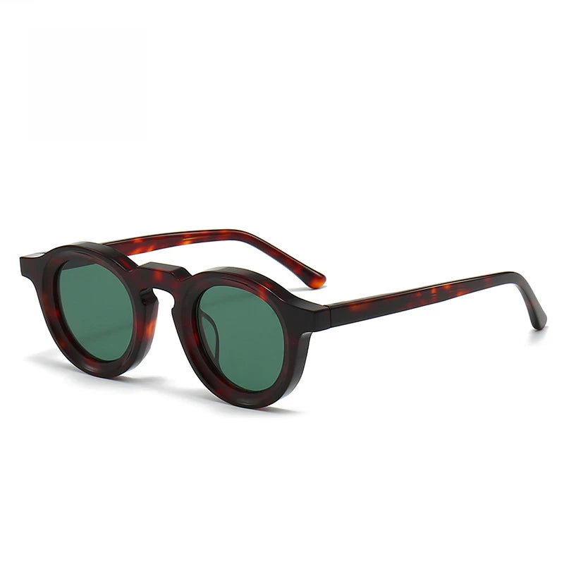 Black Mask Unisex Full Rim Round Acetate Sunglasses 442741 Full Rim Black Mask C3 As Shown