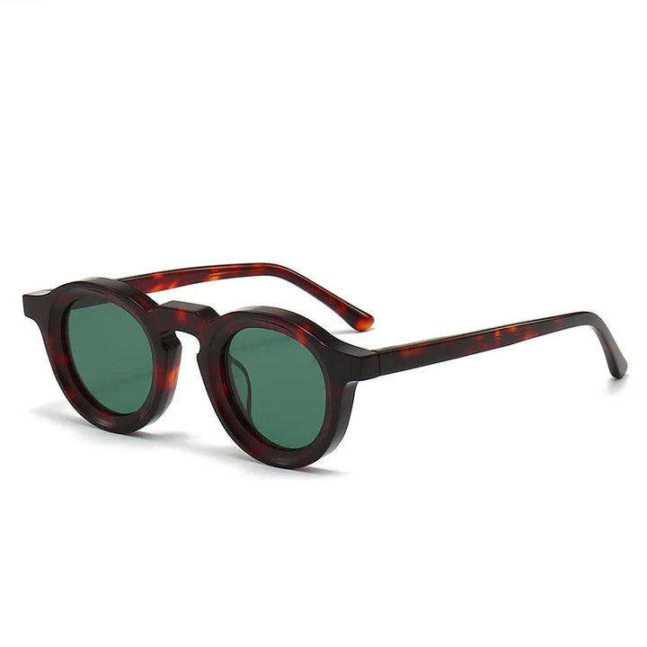 Black Mask Unisex Full Rim Round Acetate Sunglasses 442741 Full Rim Black Mask C3 As Shown