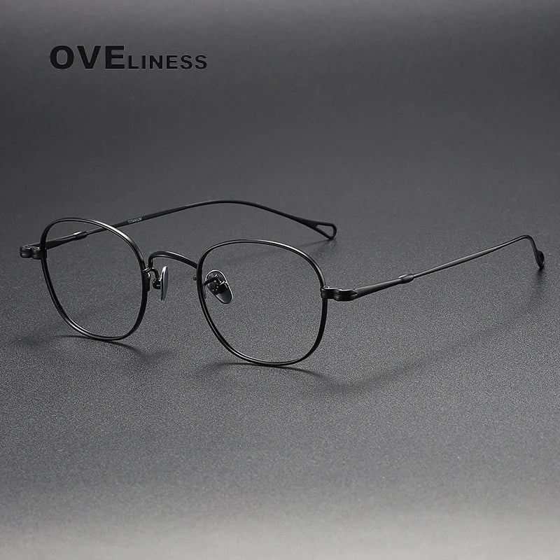 Oveliness Unisex Full Rim Oval  Titanium Eyeglasses Od07 Full Rim Oveliness black  