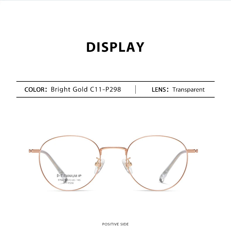 Vicky Unisex Full Rim Round Titanium Reading Glasses St6220 Reading Glasses Vicky