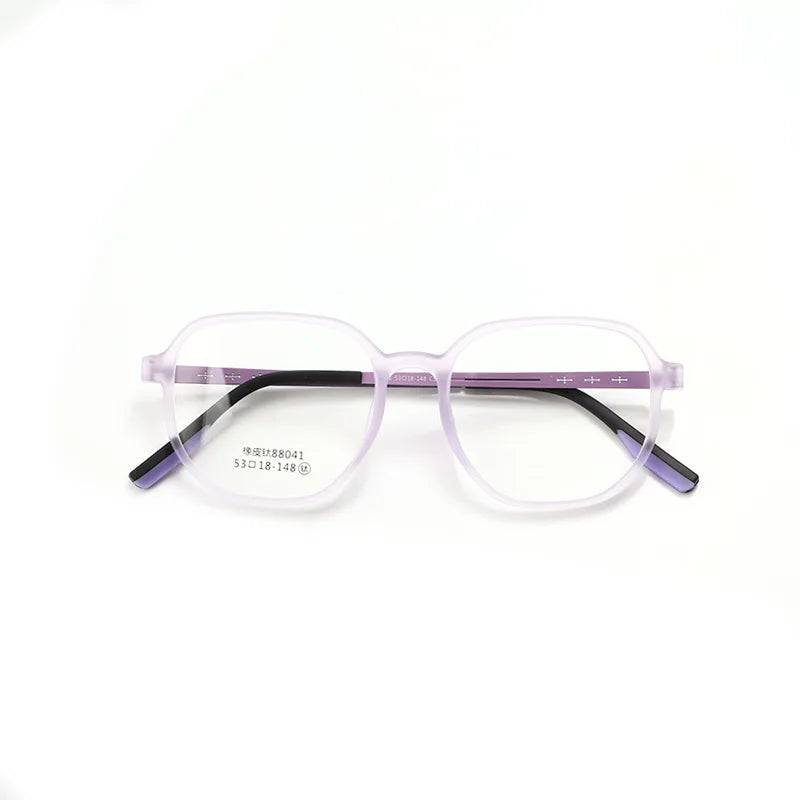 Xbora Unisex Full Rim Polygon Oval Tr 90 Titanium Eyeglasses 88041