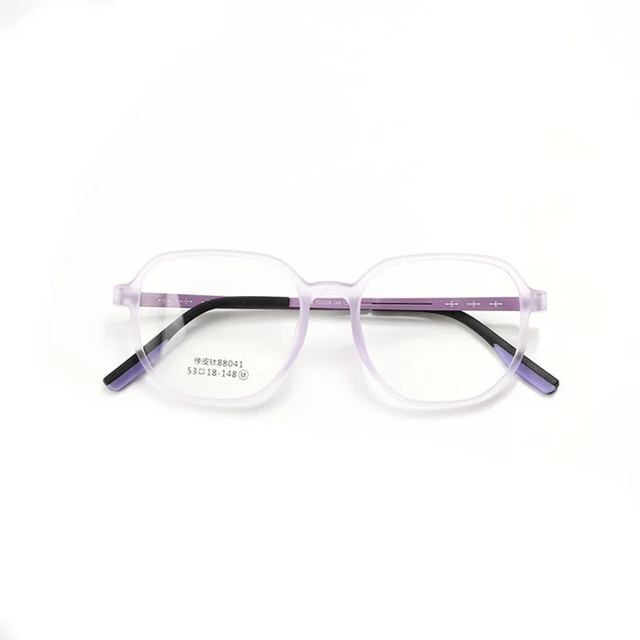 Xbora Unisex Full Rim Polygon Oval Tr 90 Titanium Eyeglasses 88041