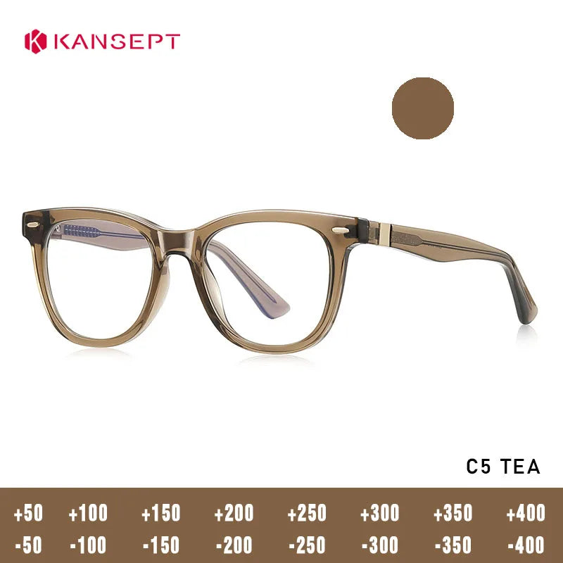 Kansept Unisex Full Rim Square Tr 90 Alloy Reading Glasses 442230
