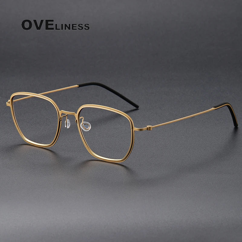 Oveliness Unisex Full Rim Square Titanium Eyeglasses 5527 Full Rim Oveliness