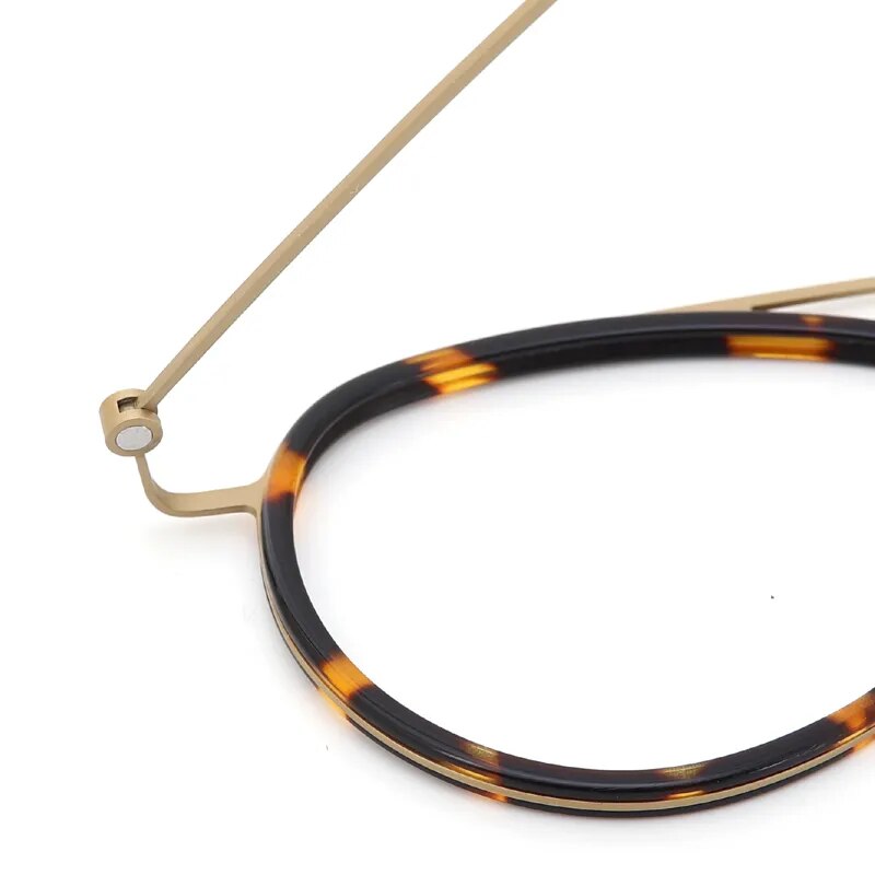 Muzz Unisex Full Rim Square Double Bridge Titanium Acetate Eyeglasses  5507 Full Rim Muzz