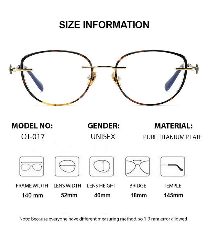 Summer Flower Unisex Full Rim Flat Top Oval Titanium Eyeglasses 842017 Full Rim Summer Flower