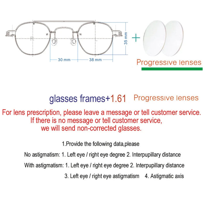 Yujo Unisex Full Rim Round Double Bridge Screwless Steel Eyeglasses 3838 Full Rim Yujo C4 CHINA