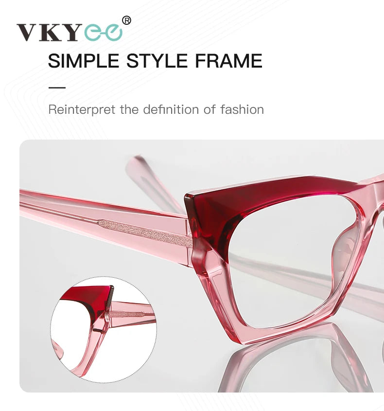 Vicky Unisex Full Rim Tr 90 Titanium Cat Eye Reading Glasses 2158 Reading Glasses Vicky