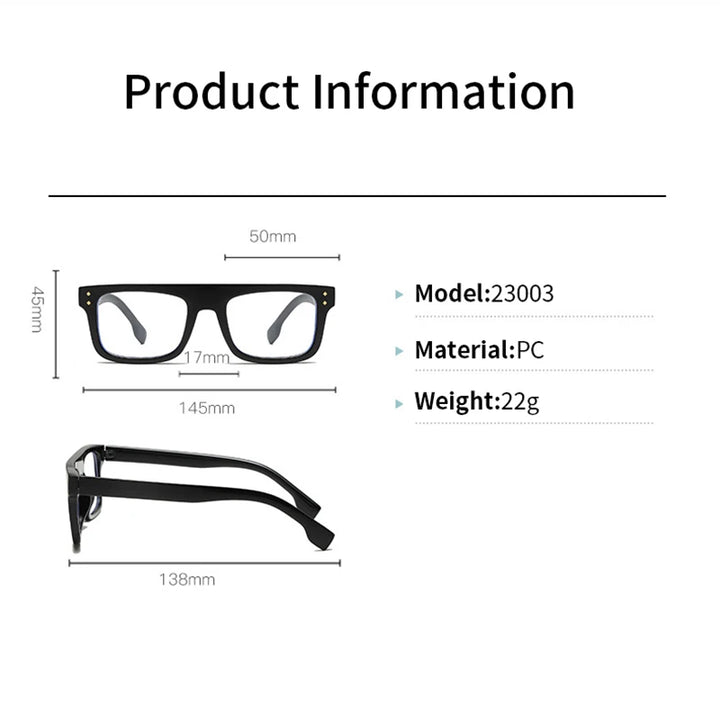 Xbora Unisex Full Rim Square Brow Line Acetate Eyeglasses 23003