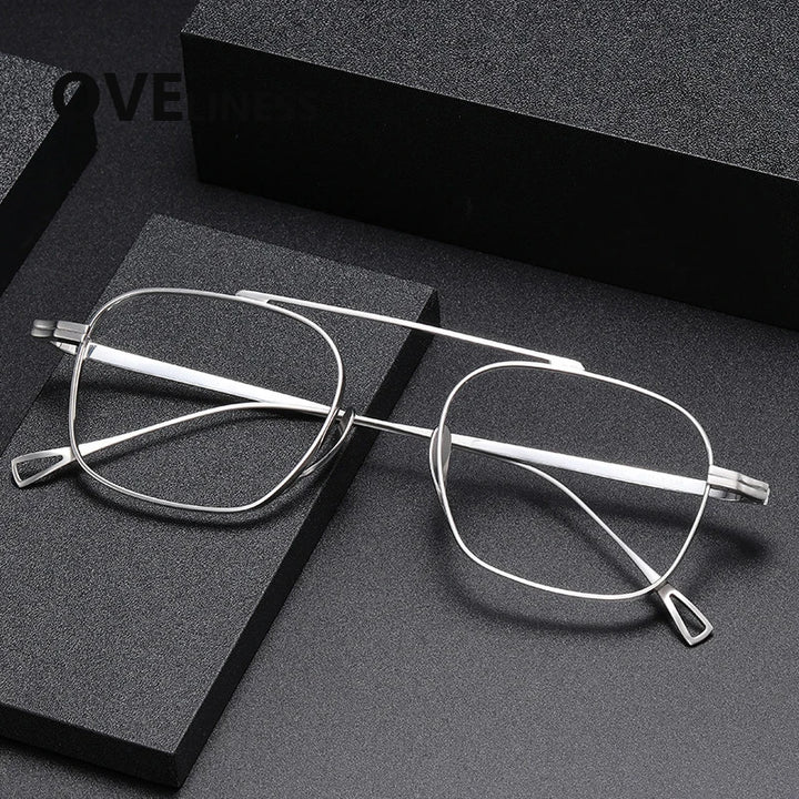 Oveliness Women's Full Rim Square Titanium Eyeglasses 89501