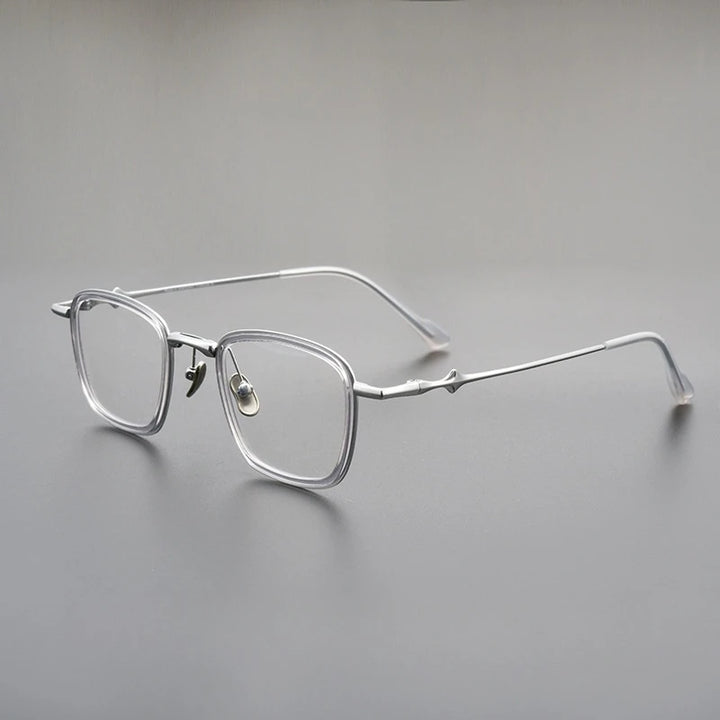 Yimaruili Unisex Full Rim Square Titanium Acetate Eyeglasses M81224