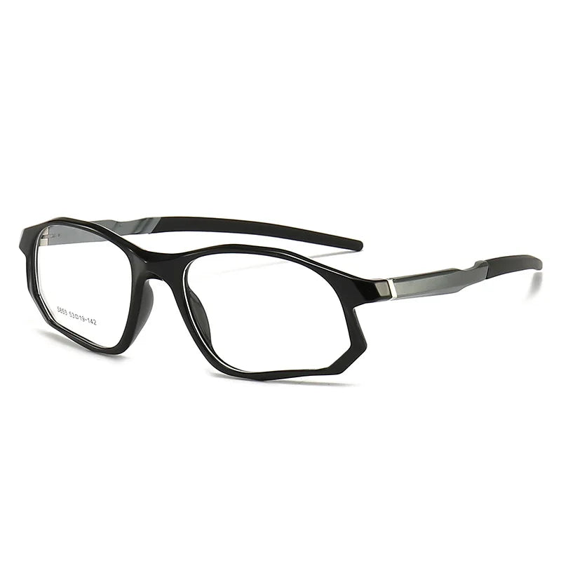 Yimaruili Unisex Full Rim Square Tr 90 Aluminum Sport Eyeglasses 5853
