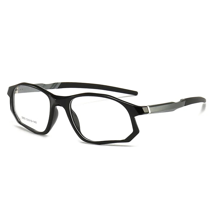 Yimaruili Unisex Full Rim Square Tr 90 Aluminum Sport Eyeglasses 5853