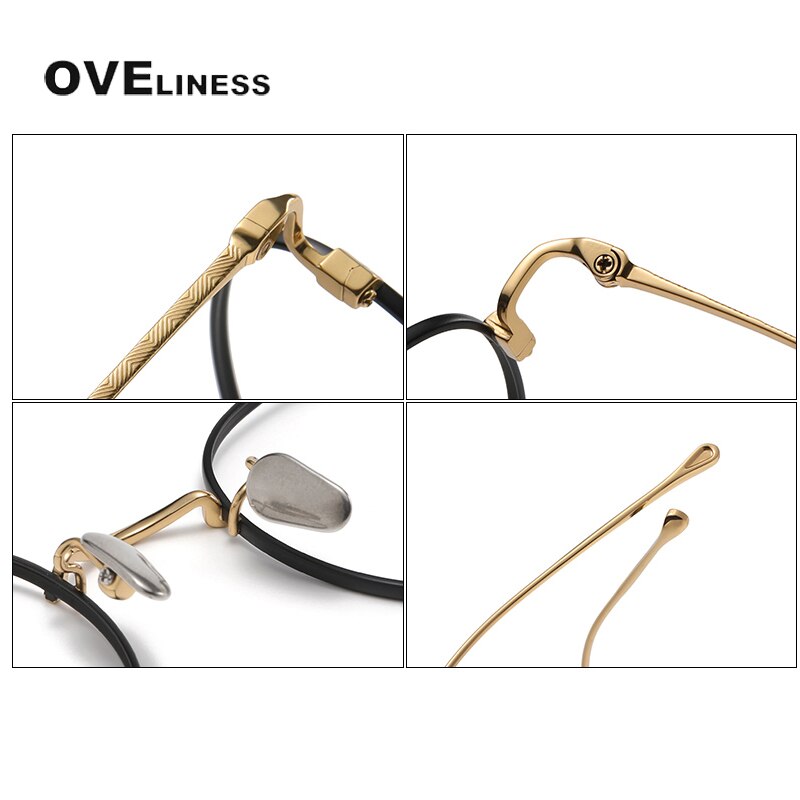Oveliness Unisex Full Rim Round Titanium Eyeglasses 164 Full Rim Oveliness