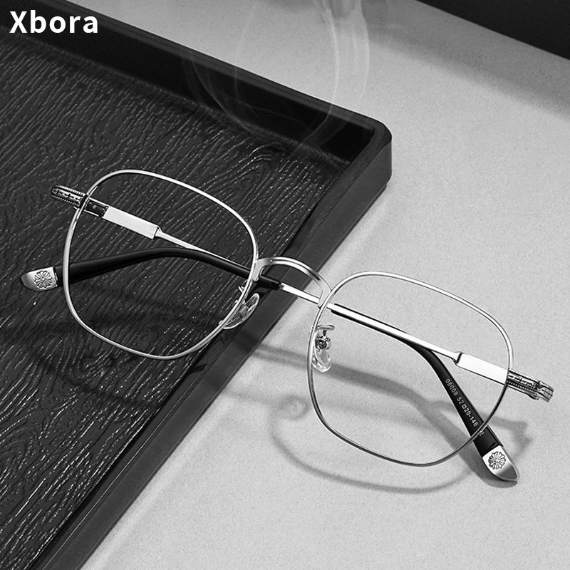 Xbora Unisex Full Rim Polygon Oval Alloy Eyeglasses 08008
