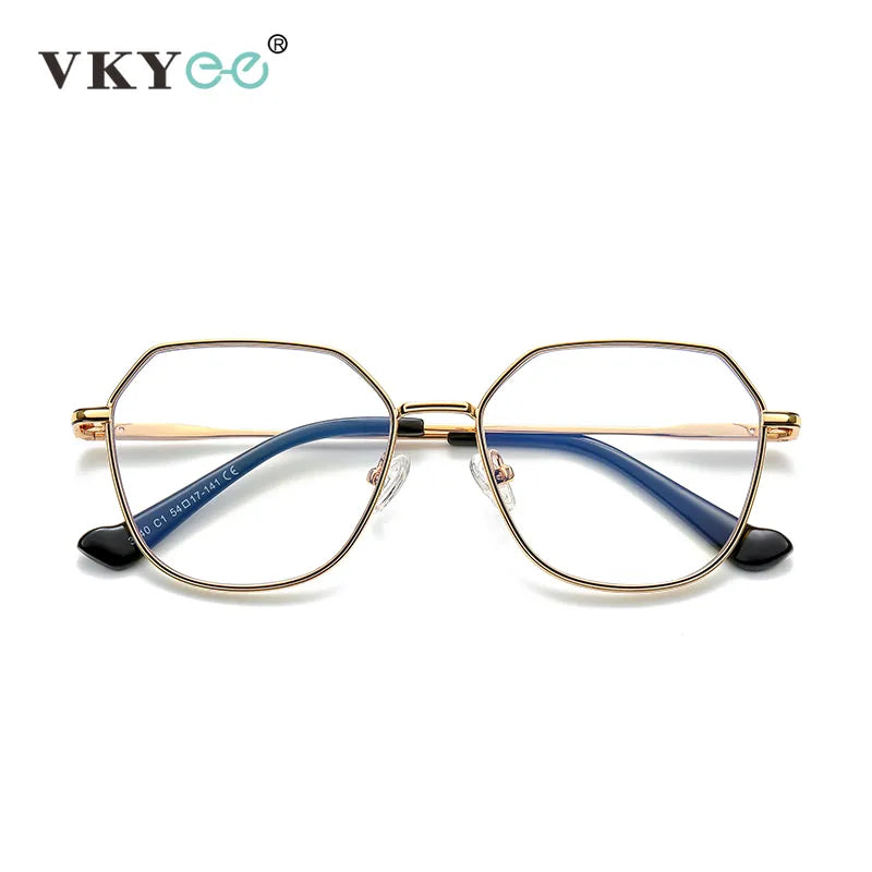 Vicky Women's Full Rim Polygon Alloy Reading Glasses 3040 Reading Glasses Vicky PFD3040-C1 China 0