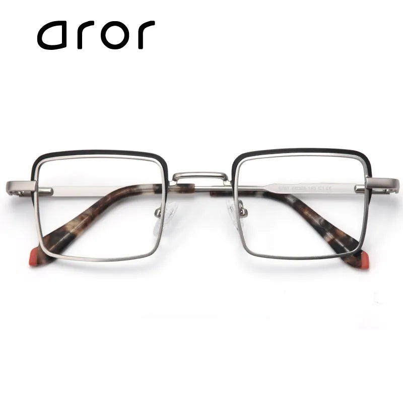 Aror Unisex Full Rim Square Alloy Eyeglasses 87814