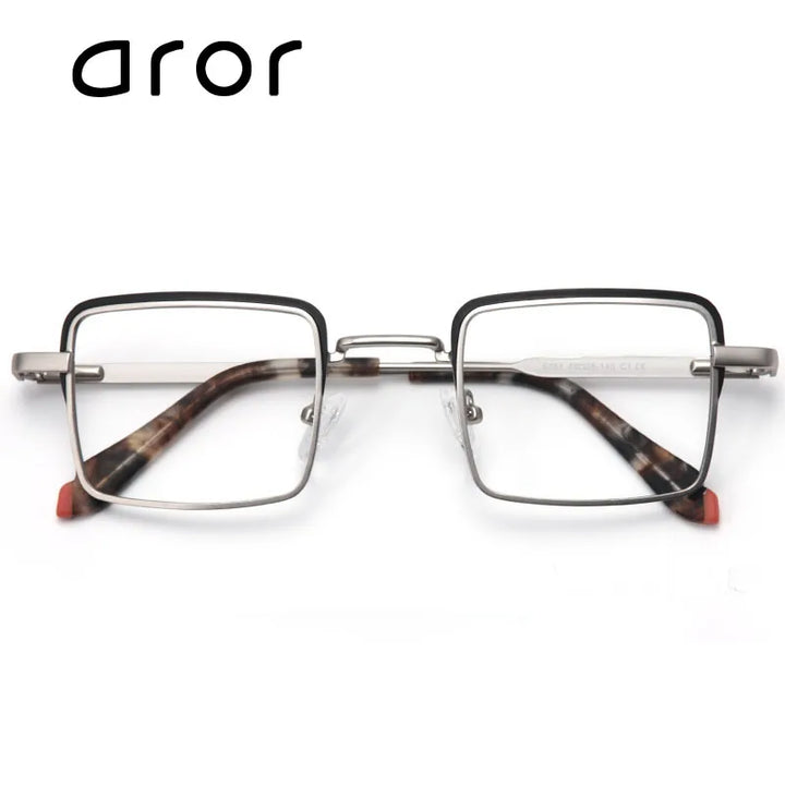 Aror Unisex Full Rim Square Alloy Eyeglasses 87814