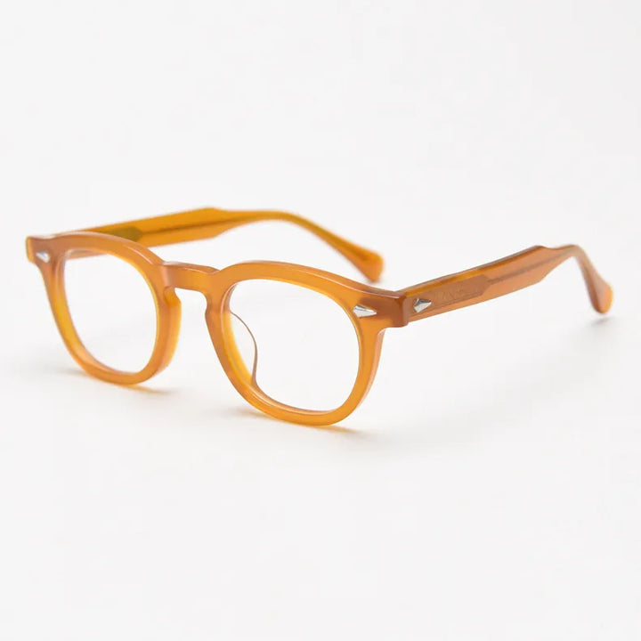 CCspace Unisex Full Rim Square Acetate Eyeglasses 56838 Full Rim CCspace C5Yellow